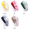 UNIQ Silk Satin Tie Dye Night Sleeping Adjustable Hair Care Elastic Wide Band Bonnet